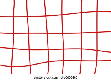 The red lines intersect on the white scene.