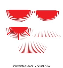 Rojo con líneas que irradian de Formas patrones abstractos