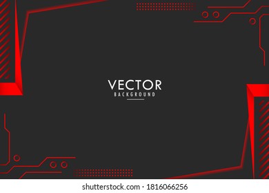 Red Lines Shape Modern Technology Abstract Geometric Background Wallpaper