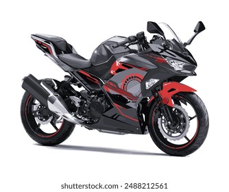 red lines sport bike icon art design vector template