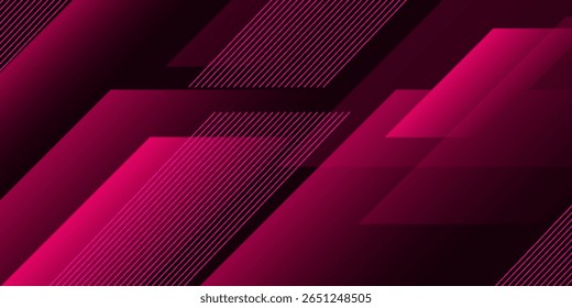 Red lines techno abstract background overlap layer on dark space with diagonal shape effect decoration. Modern graphic design element stripes style concept for web banner, card, or brochure cover
