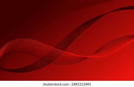 red lines wave curve on soft gradient abstract background
