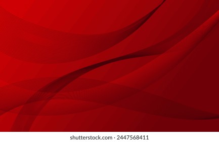 red lines wave curve with smooth gradient abstract background