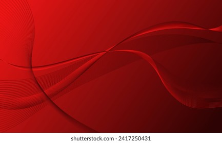 curvas de onda de líneas rojas con fondo abstracto degradado
