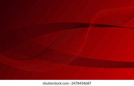 red lines wave curves with soft gradient abstract background