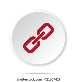 Red Links icon on white web button