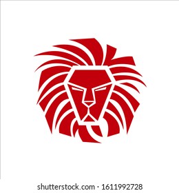 red Lion head logo vector pride and power sign symbol graphic element