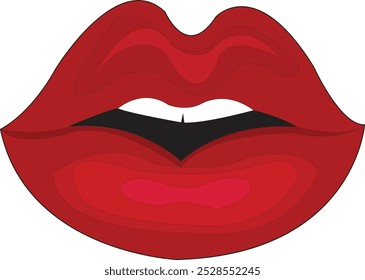 Icono de labio rojo Arte vectorial 1