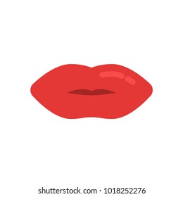 red lip valentine flat icon