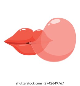 Labios rojos que soplan