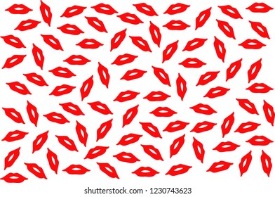 Red lips fashion art illustration background