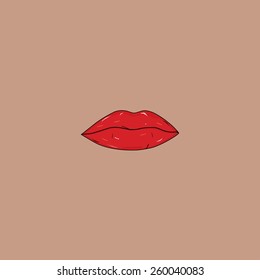 Red lips icon