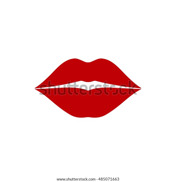 Red Lips Icon Stock Vector (Royalty Free) 485071663 | Shutterstock