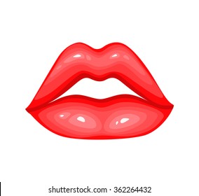 Pop Art Sexy Lips Gold Piercings Stock Vector (Royalty Free) 285275342 ...