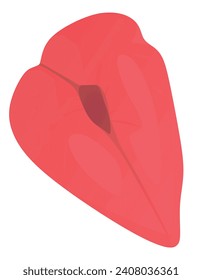 Icono de labios rojos, ilustración vectorial