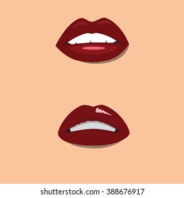 Red Lips Illustration