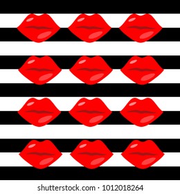red lips, kisses