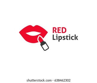 red lips with red lipstick