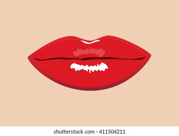 Red lips vector