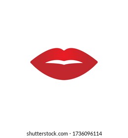 Red lips vector design illustration isolated in white background