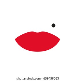 Red Lips. Vector Illustration