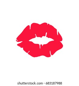 red lips vector illustration