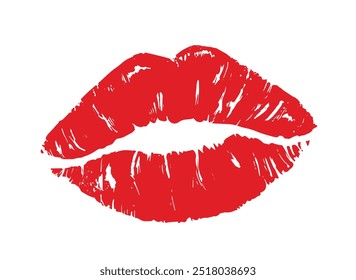 Red lips. Vector illustration, Beautiful woman's mouth icon. It can be used to design shirts, cards, logos, etc.