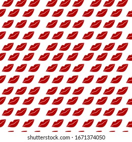 Tapete mit roten Lippen, Illustration, Vektorillustration auf weißem Hintergrund.