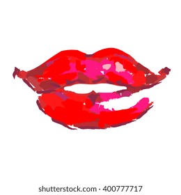 red lipstick