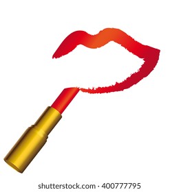 red lipstick