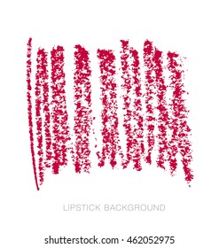red lipstick background. concept textured crayon backdrop. vector texture illustration
