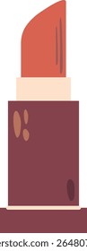 Red lipstick decorative cosmetics vector illustration