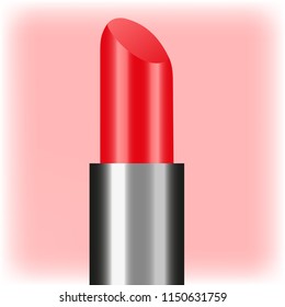 Red lipstick with a gradient