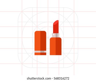 Red lipstick icon