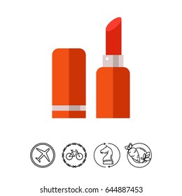 Red lipstick icon