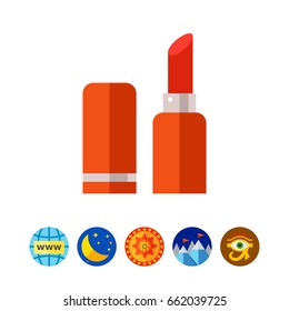 Red lipstick icon