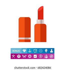 Red lipstick icon
