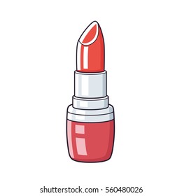 Red lipstick isolated.