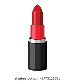 red lipstick isolated on white