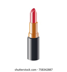Red lipstick isolated on white background Vector