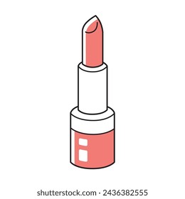 Red lipstick isolated vector illustration