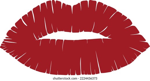 Red Lipstick Kiss vectorial art