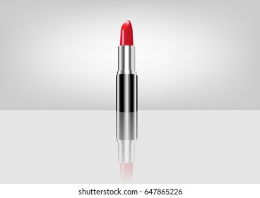 red lipstick, Makeup beauty , vector isolated