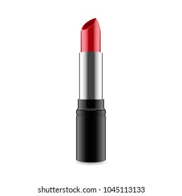 red lipstick makeup,Vector mock up.