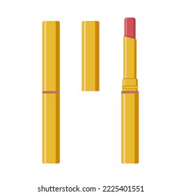 Roter Lipstick-Modell. Vektorgrafik