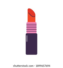 red lipstick on a white background vector illustration design