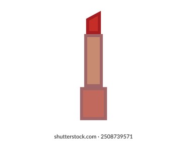 Red lipstick on a white background