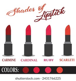 Red lipstick shades vector image high resolution