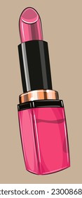 red lipstick with shadows vector illustration