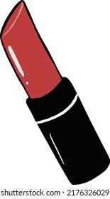 Dibujo de arte vectorial de lápiz labial rojo